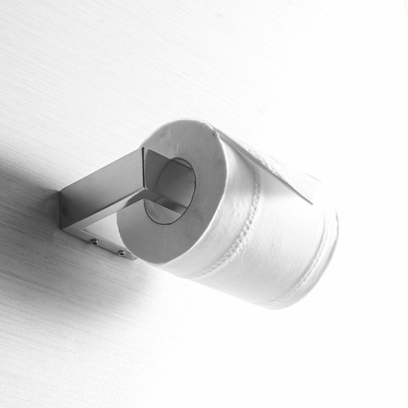 Porte-serviettes de salle de bain à angle simple en acier inoxydable Sus304, Chrome