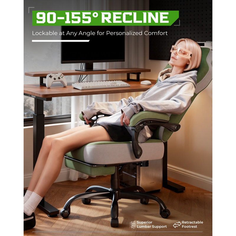 LUCKRACER Game Chair, Green