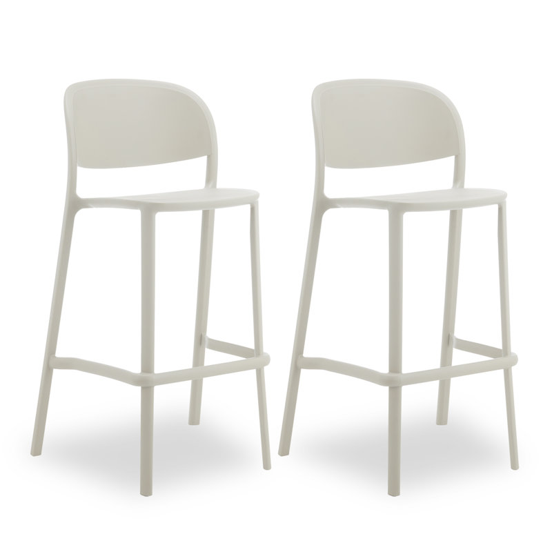  Tabouret de bar Siena, crème 2PK, Crème