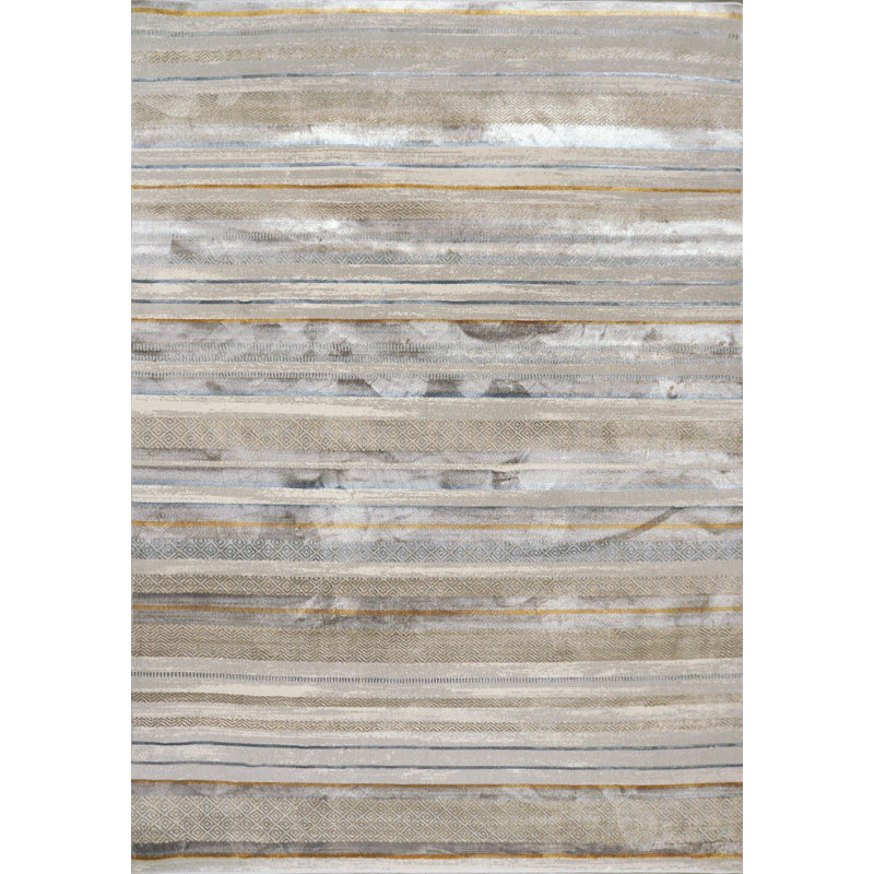 Striped Indoor Rug, Rectangular 5'3" x 7'7"
