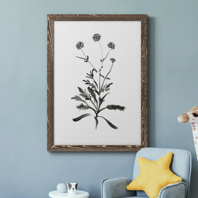 Inky Botanical I - Peinture sur toile encadrée