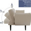 Beige de 57 po, confortable pour la vie quotidienne, dossier et siège groupés, petite chambre réglable de 57 po avec 3 postures, se transforme en lit, positions multiples, assemblage simple