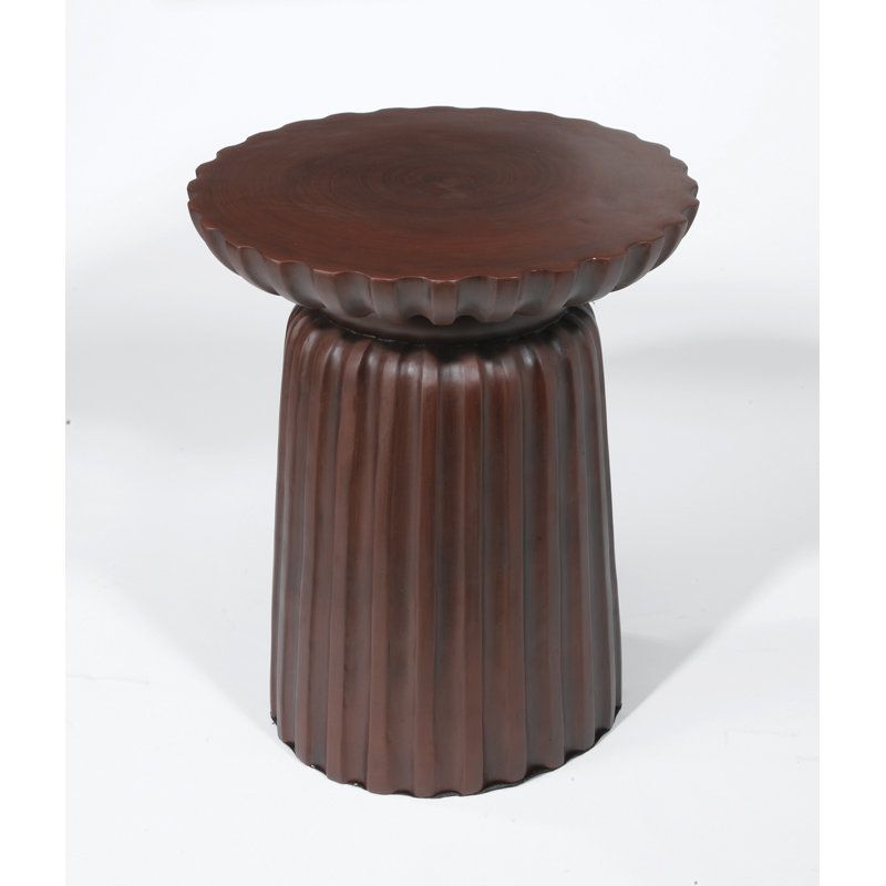 Table de bout à pied Bineau, Rouge antique brossé