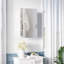 Armoire de rangement encastrée pour salle de bain, murale, blanche, acier inoxydable, acier miroir encastré, brillant