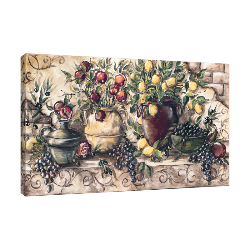 Italian Frutta - Wrapped Canvas Painting, 102cm H x 152cm W x 4cm D