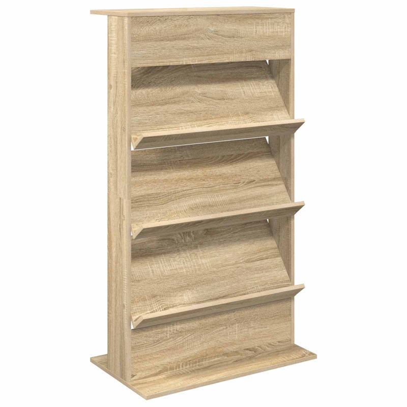 Wood Free Standing Magazine Rack, Sonoma Oak