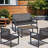 Mondy Acacia 4 - Person Patio Conversation Set with Cushions-1636061933-1636061922
