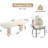 78.97" Modern Rectangle Cream White Dining Table Set with 8 Chairs for Kitchen, Bar, Living Room-1663806311-1663940017