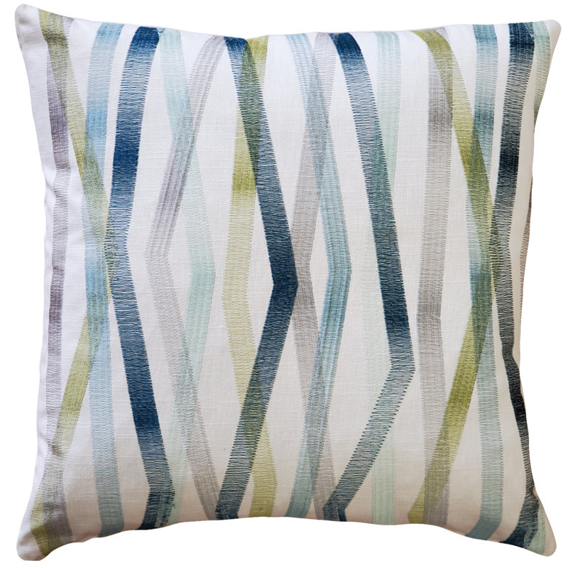 Coussin Wandering, Bleu / vert / mauve clair