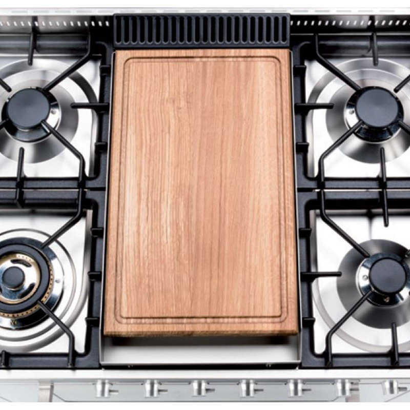ILVE Wood Sitting On Griddle Cutting Board
