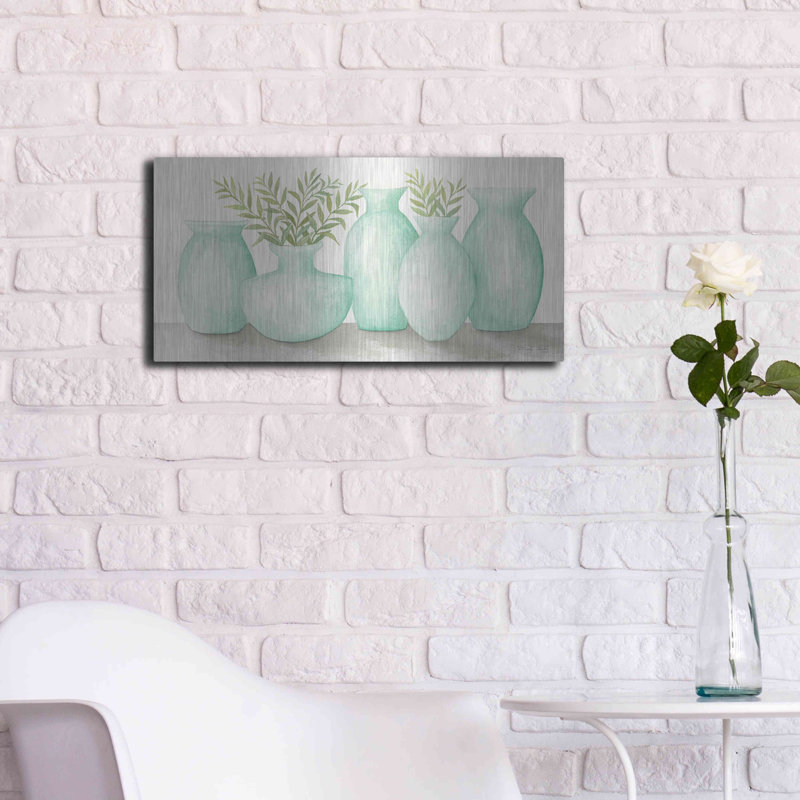 «Mint Vases» par Cindy Jacobs, H 12 po x l 24 po