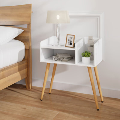 50cm W Metal Bedside Table