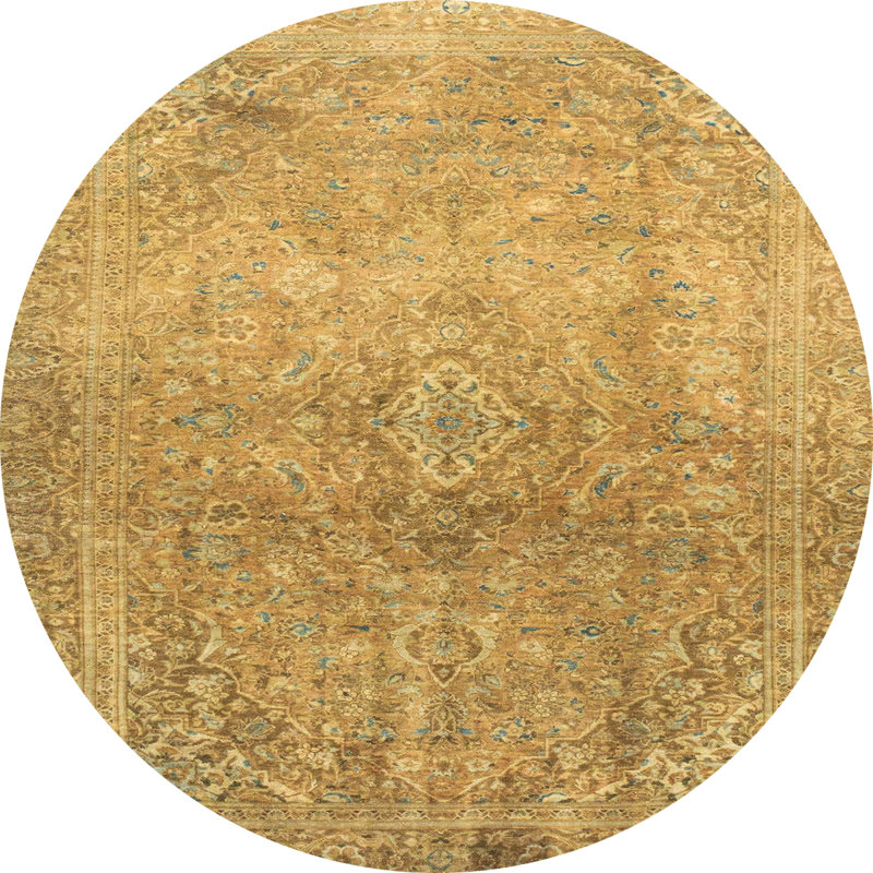 Abstract Indoor Rug, Round 6'