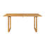 Table de salle à manger d'extérieur moderne en bois d'acacia massif Selborne Mid-Century