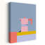 Art mural moderne minimaliste rose-123727409