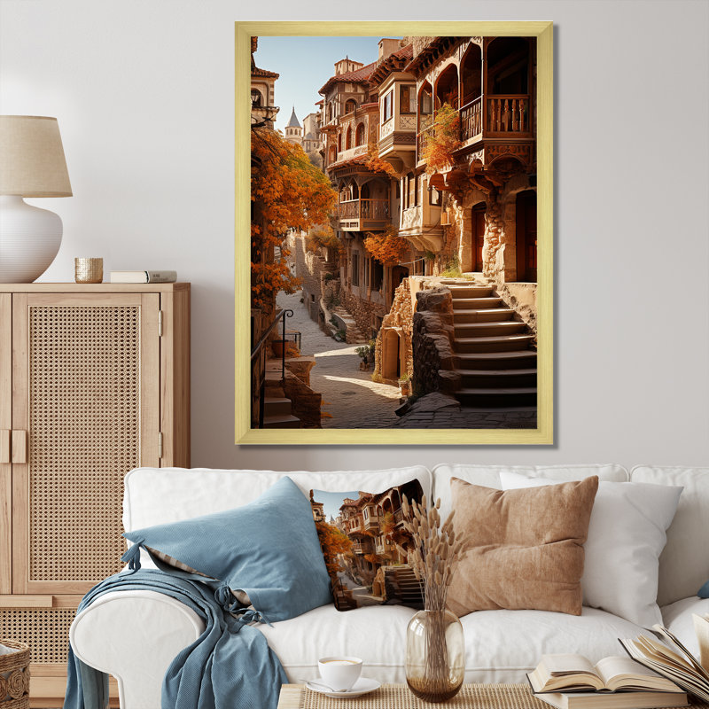 Spain Medieval Streets Of Toledoin II - Cityscapes Canvas Print, H 20 po x l 12 po x P 1 po, Encadrement doré