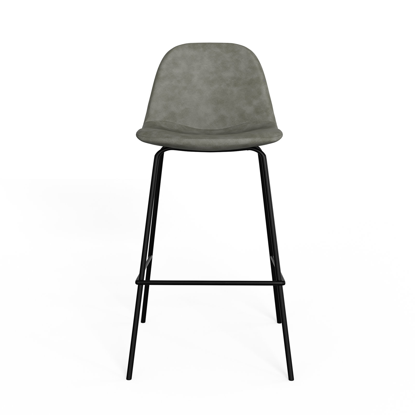 Kody Vegan Leather Bar & Counter Stool, Counter Stool (23.75" Seat Height), Slate Grey Vegan Leather