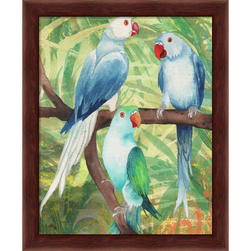 «Tropical Birds» par Elizabeth Medley, art encadré (ensemble de 2)