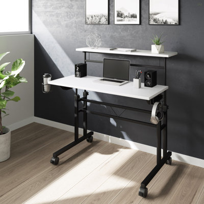 Bureau d'écriture à hauteur réglable avec tablette mobile Techni Mobile
