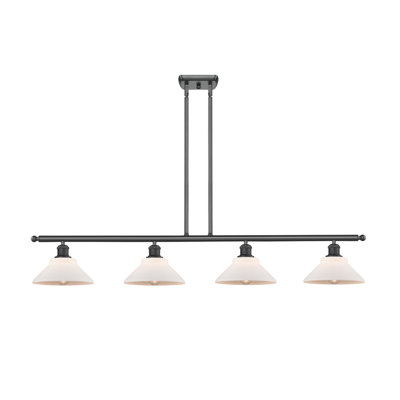 Luminaire suspendu linéaire à 4 lumières pour îlot de cuisine Newton St Loe