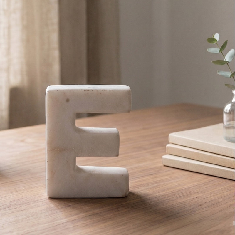 Zeb Text & Numbers Letter Block, E