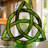11.75"H Trinity Knot Celtic Stained Glass Window Panel