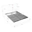 Queen Functional Vertical Striped  Bed With Gas Lift Storage, Luxury Fluffy Rabbit Fur Fabric Up-Holstered Double Bed
