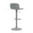 Bar Stools Set Of 2 – Modern PU Leather Counter Height Barstools With Back, Height Adjustable Swivel Kitchen Island Chairs, Armless, Large Base-Gray-1351120786