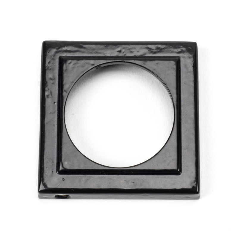 Concealed, Square Euro Escutcheon Door Accessory, Black
