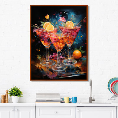 Louvene Cocktail Cocktail Confetti II - Art mural de cocktails