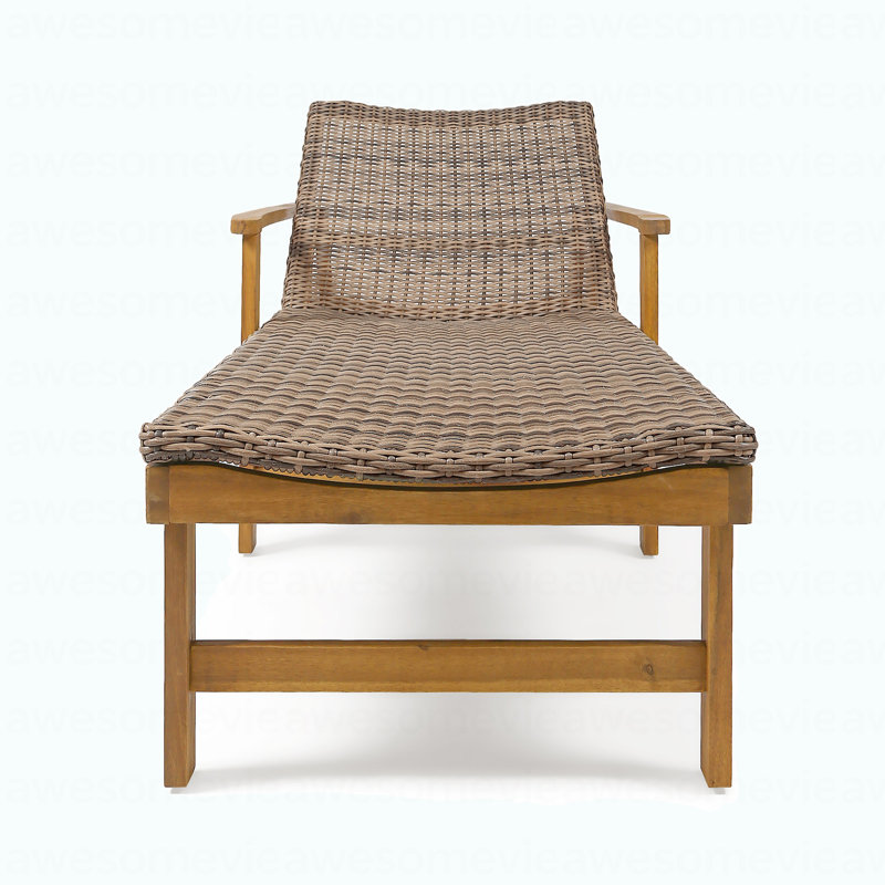 Méridienne moderne en bois et osier