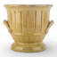 Mustard Ceramic Planter With Ribbed Design