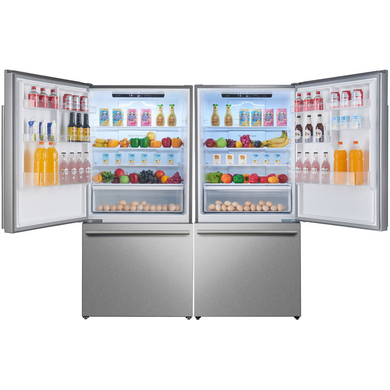 Forno Milano 2-Piece 62-Inch Freestanding Bottom Freezer Refrigerator, , 34.4 cu.ft,, Stainless Steel