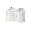 Meuble-lavabo double 54 po blanc antique-137891536