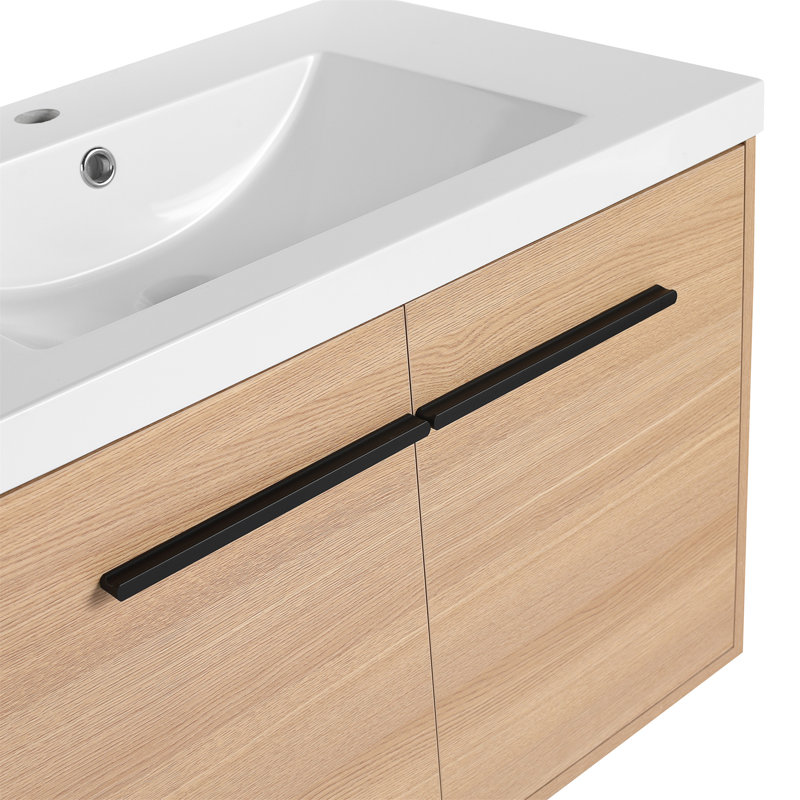 Ensemble de meuble-lavabo 30 po avec lavabo à poser en résine Foscoe