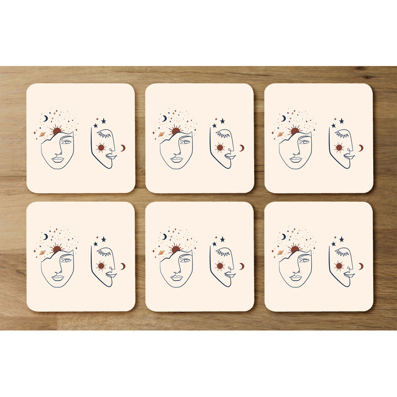 Square 6 Piece Coaster Set