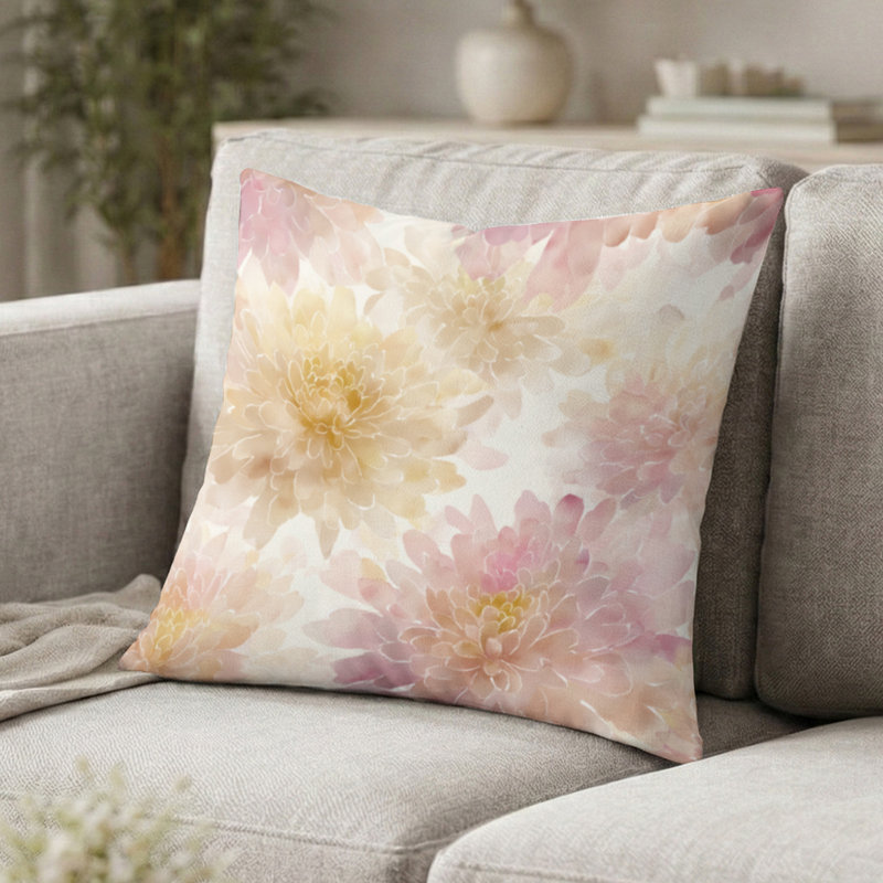 Coussin Floral, H 16 po x l 16 po