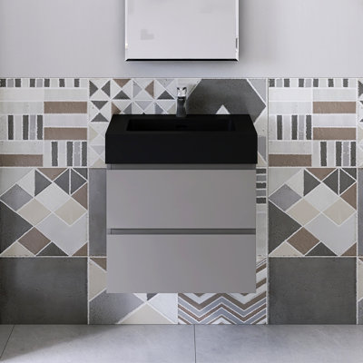 Meuble-lavabo simple 24 po avec plateau Kansiray