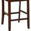 2 pièces à hauteur de comptoir, coussin de dossier rembourré brun, chaises de salle à manger en bois massif, structure, design élégant, coussiné