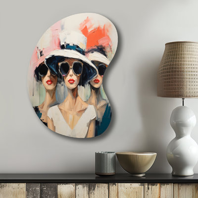 Fashion Hats Collection V - Woman Boom Shape Irregular Metal Wall Decor