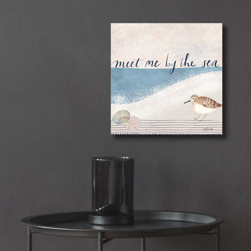  «Meet Me By The Sea» par Katie Doucette, art mural en verre acrylique, 12 po x 12 po