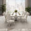 Fantosini Pedestal Dining Table - Silver Mist