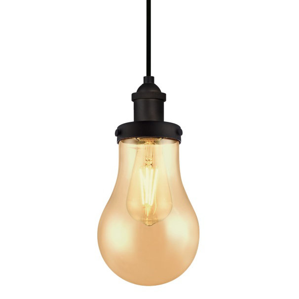 Signe 2-Light Outdoor Sconce, 160cm H x 14cm W x 14cm D, Black/Amber