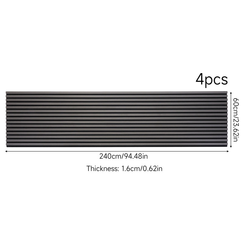 4Pcs Melamine-Faced MDF Wall Panels with PET Backing