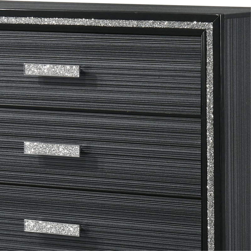Commode au fini noir patiné
