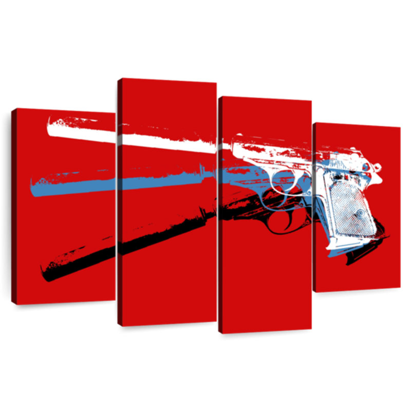Silencer Gun, 32" H x 52" W