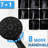 5 Inch Rain Showerhead And 7-Spray Handheld , 26" Adjustable Slide Bar, 1.8Gpm, Installation, Black Finish, Nozzles, 7 Professional Spray Patterns For Bathroom Shower With 1.8Gpm Dual Flow, , Abs-121029309