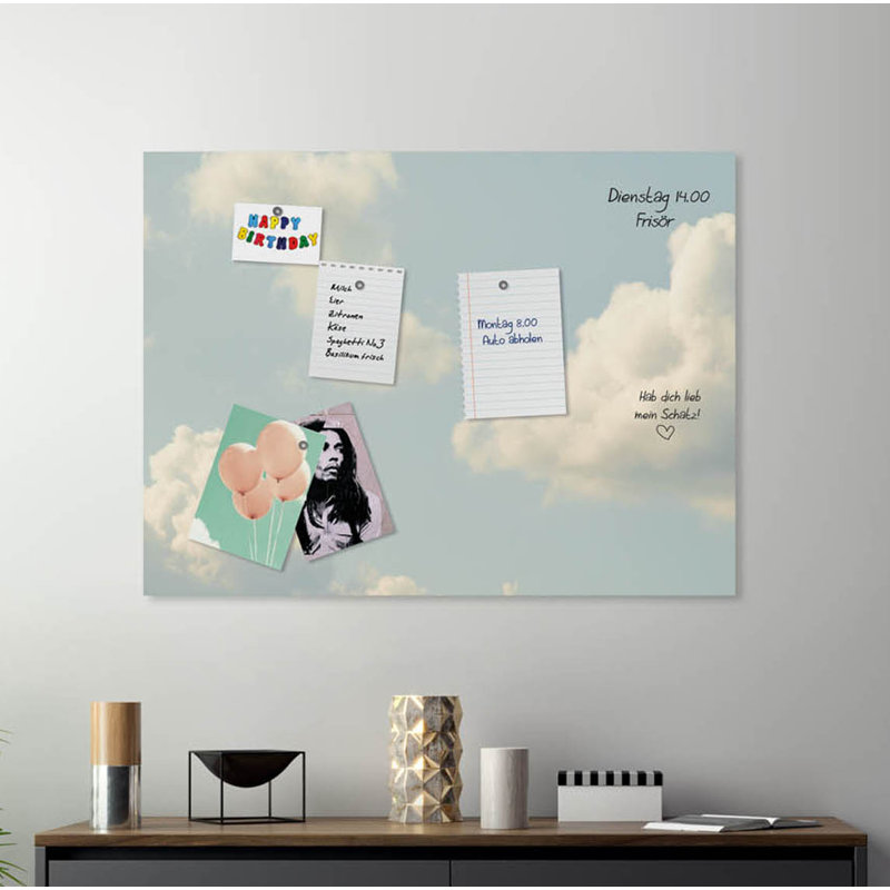 Magnetic Glass Photo Memo Board