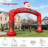 Wellcomer 21 Ft Christmas Inflatable Arch with Built-in Blower, Blow Up Santa Claus Archway for Christmas Party & Events