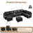 9-Piece Modern Upholstered Sectional Sofa-724452951-724452944